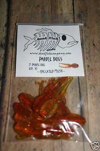 DEADFISH Company Fishing 2 Paddle Bugs Qty 10 Flesh