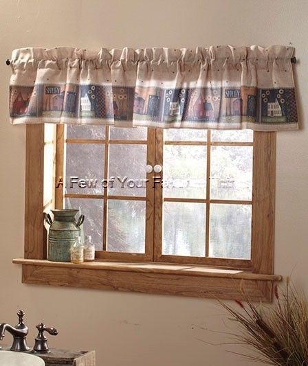   Shower Window Valance Country House Home Sweet Home Bath Decor