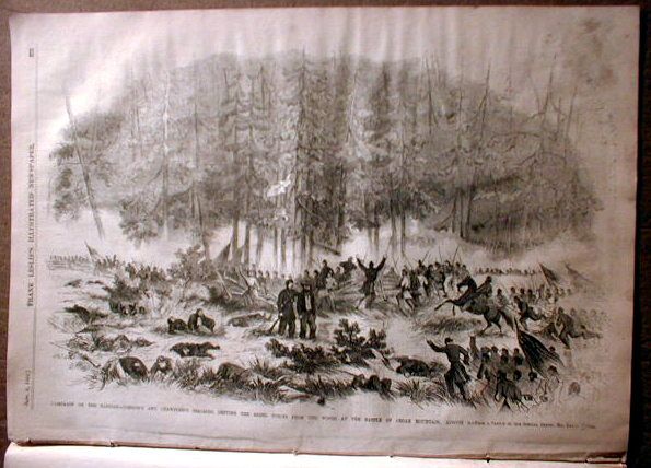   Civil War Newspaper Battle of Cedar Mountain Virginia