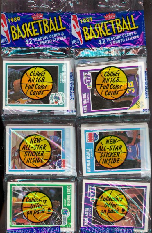1989 90 Fleer Basketball Set 12 Rack Pack ~ Wax Box TWO Michael Jordan 