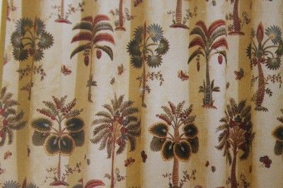 Bay Linens Dianne Morris Coco Bay Tropical Palm Trees Fabric Shower 