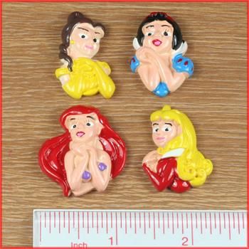   Aurora Belle Snow White Resin Flatback Hair Bow Center DIY