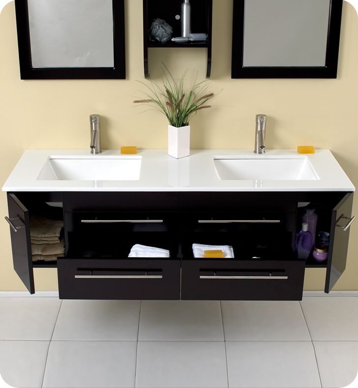 Fresca Bellezza Espresso Modern Double Sink Vanity FVN6119UNS