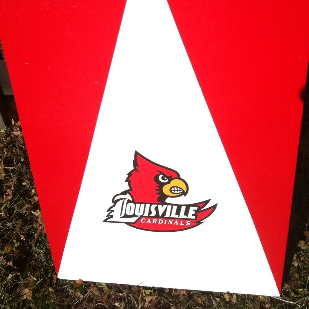    LOUISVILLE CARDINALS UL CORNHOLE BOARDS W 8 BAGS BEAN BAG TOSS Ga