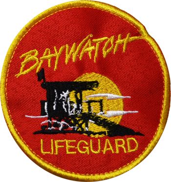 Replica Baywatch Lifeguard Logo Embroider Patch Hasselhoff Swimming 