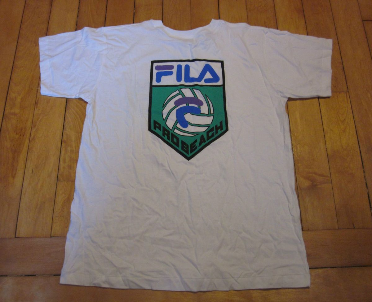 VTG Fila Pro Beach Volleyball T Shirt Soccer Grant Hill Summer Gaby 