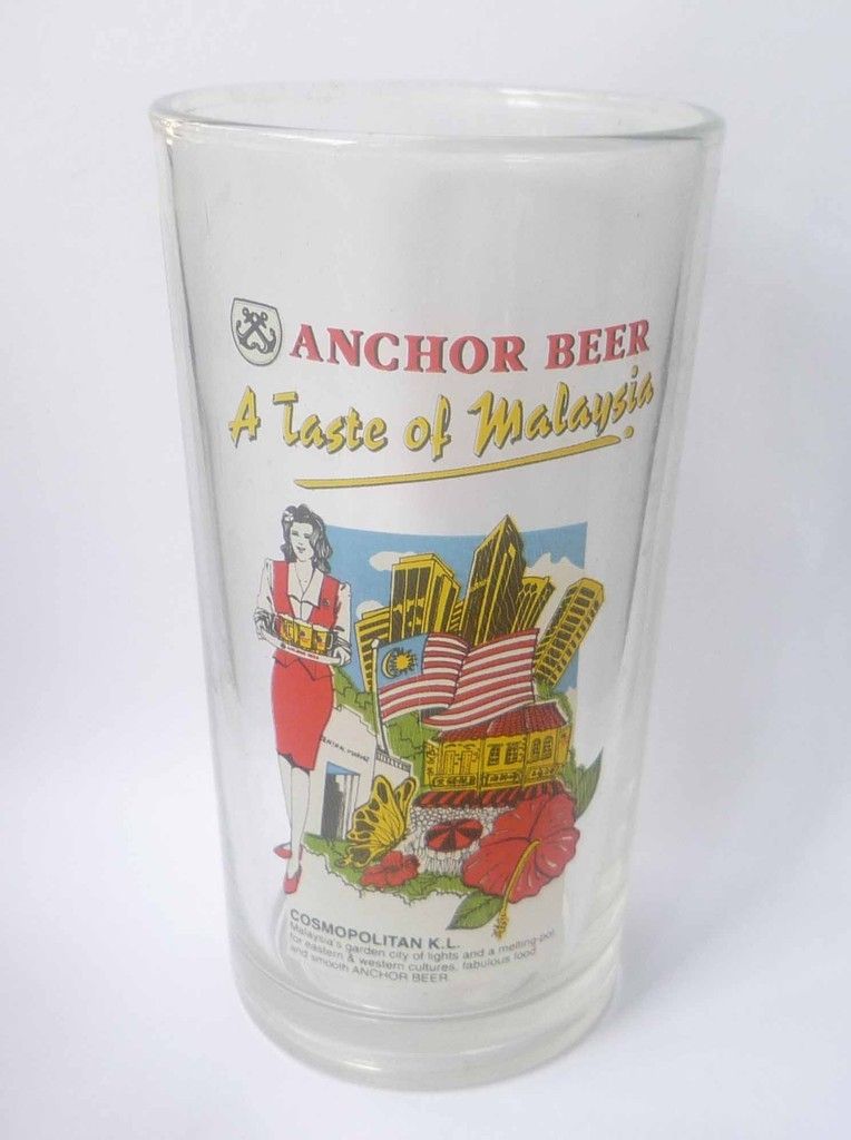 Anchor Vintage Beer Glass Taste of Malaysia Kuala Lumpur KL