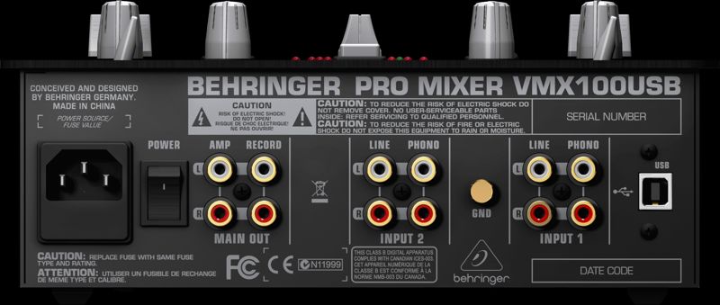 Behringer VMX100USB Scratch Mixer with BPM Counter and USB