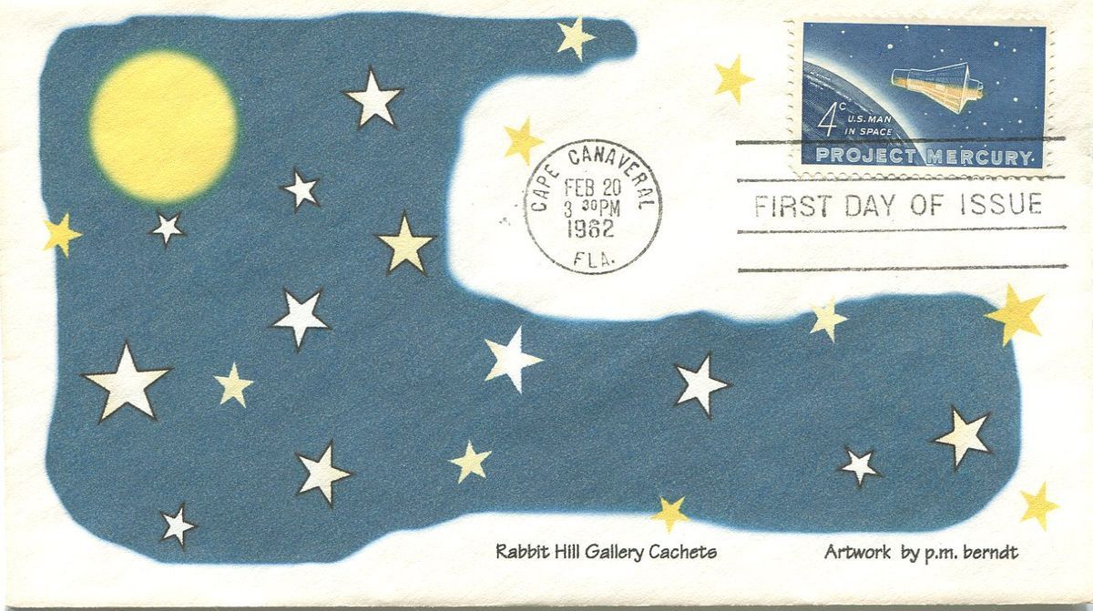 CAPE CANAVERAL BERNDT CACHET 1193 PROJECT MERCURY FDC 5 10 4 CENT 