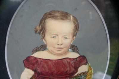   1845 Miniature Painting of Betsy Ingham Ralph D Curtis New York