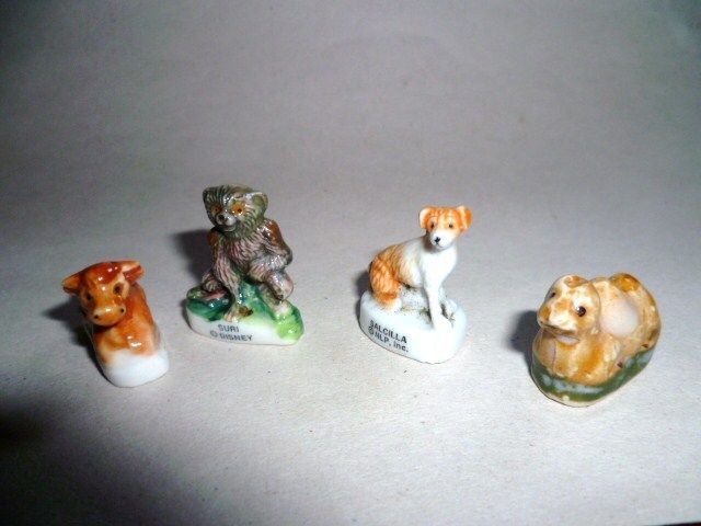 french porcelain animals feves figurines from france time left