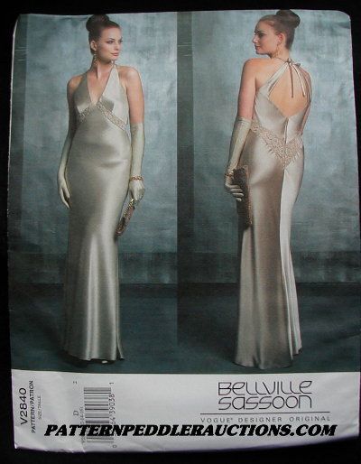 Designer Bellville Sassoon Evening Gown Fabric Pattern