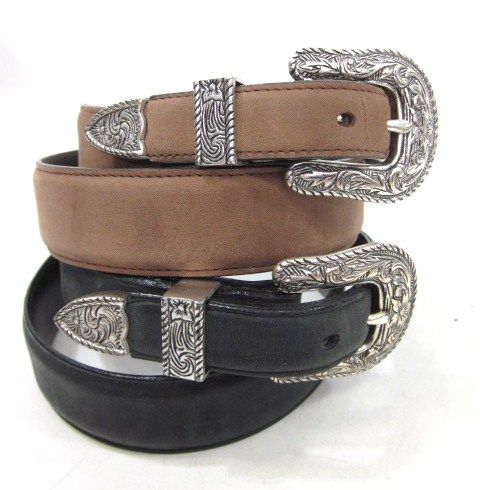 Lot 2 Banana Republic Brown Black Leather Belts Sz 28