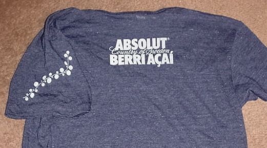 Absolut Berri Acai Vodka Women Promo Shirt Small New