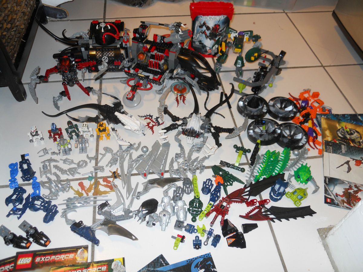 Big LOT LEGO BIONICLES TOA TERRAIN CRAWLER 8927 8947 ENFORCE 8100 8101 