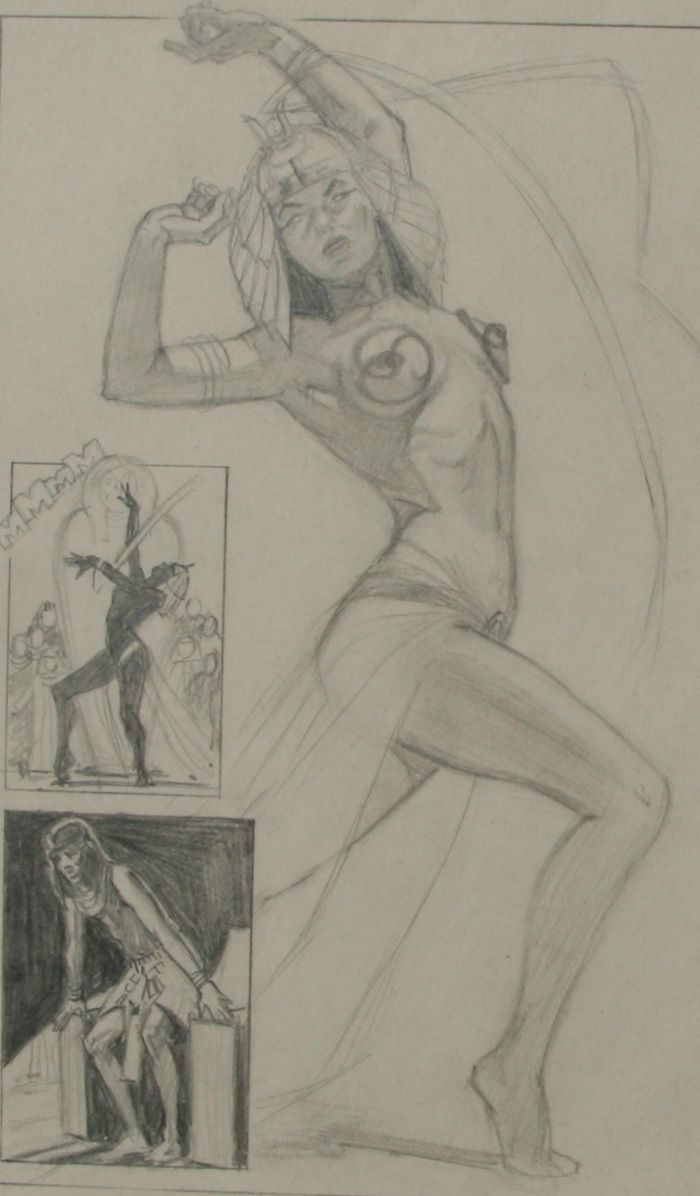 Jim Silke Original Art Betty Page Bettie 1999 Cleopatra Published 