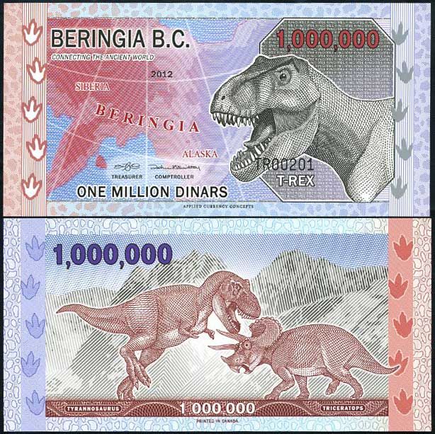 Beringia B C 1 000 000 1 Million 2012 Dinosaurs T Rex Fighting Lot 10 