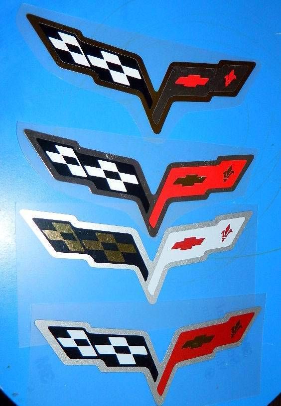 Corvette C6 Emblem Big Flat Decal Very Unique★★★★★★ 