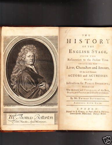 The History of The English Stage Betterton FE 1741