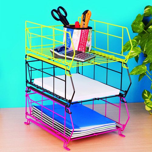 New city Desk Book CD DVD Magazine Shelf Organizer Basket Rack