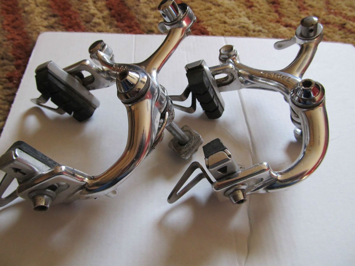 Vintage road bike SPIDEL MAFAC LS2 side pull brake calipers pair 