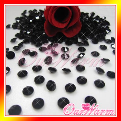 1000 Black Diamond Confetti 1 Carat Wedding Party Decor
