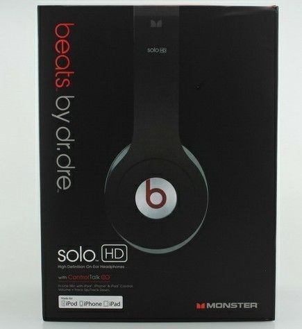 New Black Monster Beats Dr Dre Solo HD ControlTalk Over the Head 