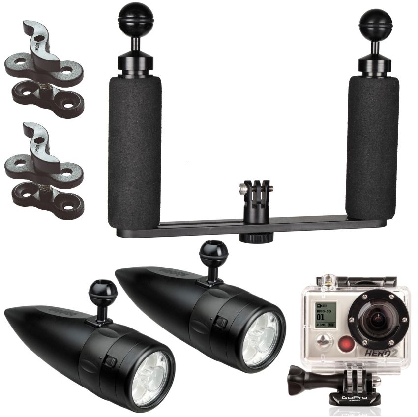 BigBlue Underwater Video Light Lighting Kit for GoPro HD Action Video 