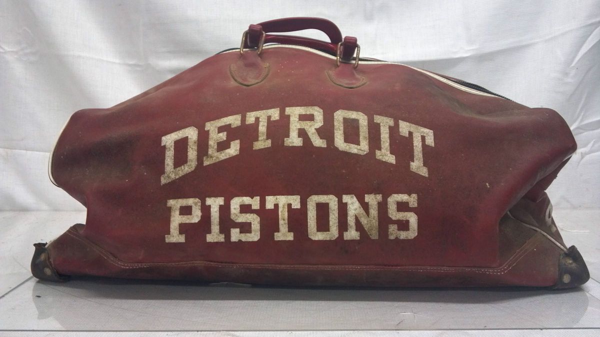 Bill Laimbeer 40 Detroit Pistons Equipment Bag Vintage NBA Basketball 
