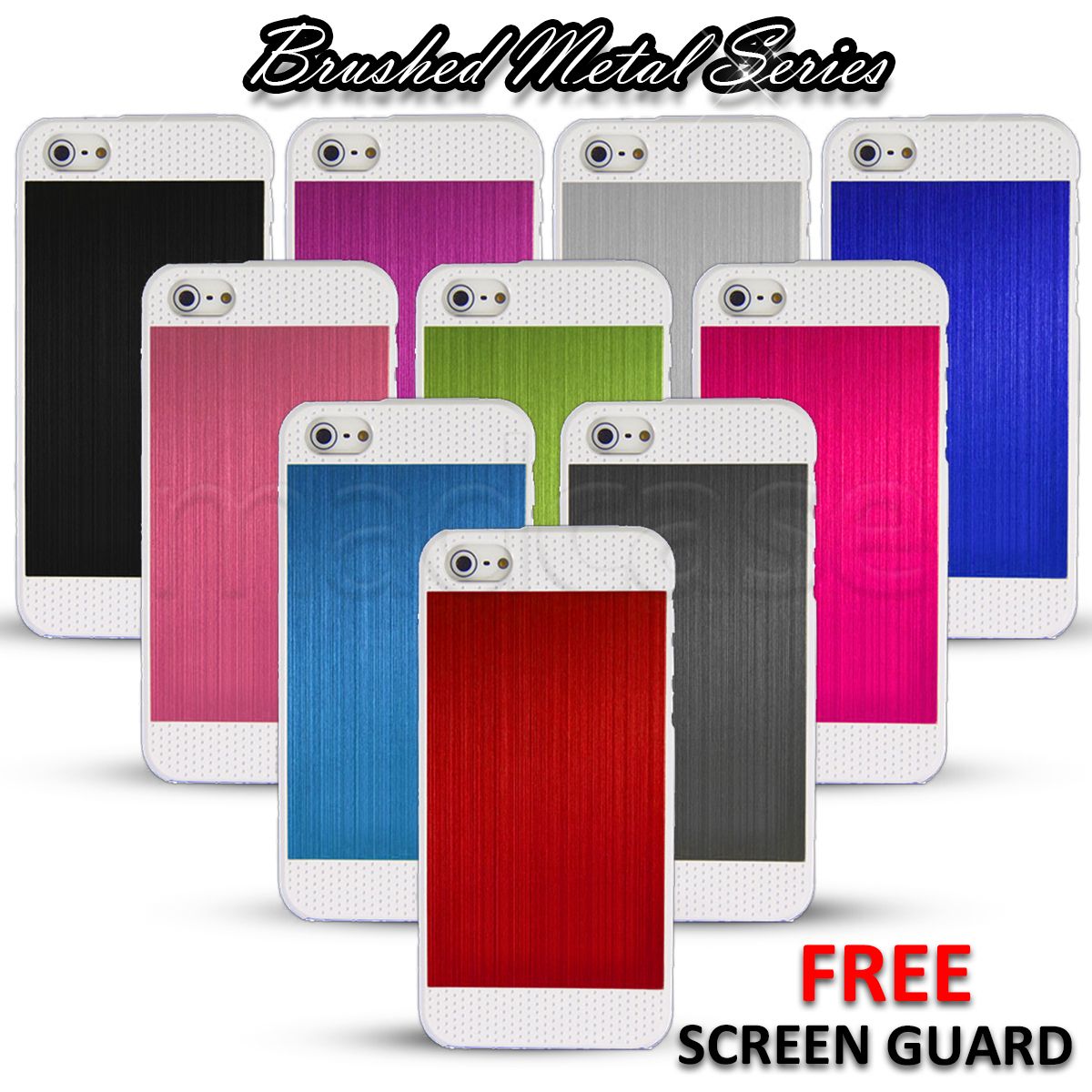 Apple iPhone 5 Durable Stylish Brushed Metal Aluminium Case Cover 