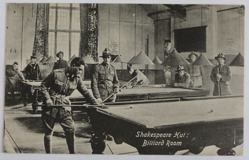 Billiard / pool postcard Shakespeare Hut Billiard Rm