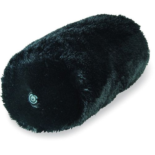 Spa Massage Multi Purpose Roll Massager Faux Fur Black