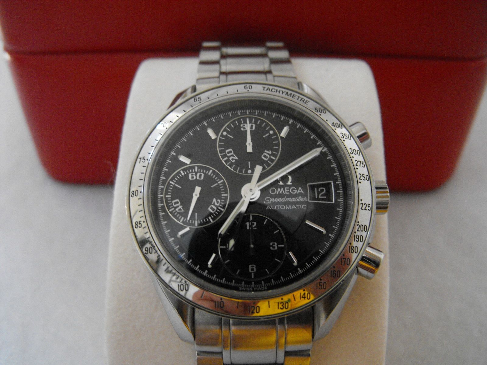   MENS SPEEDMASTER 3513.50 AUTOMATIC CHRONOGRAPH DATE BLACK STEEL WATCH