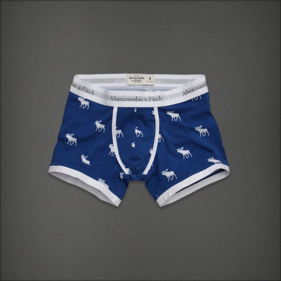 Abercrombie Fitch Men Lake Eaton Blue Underwear Boxer Brief