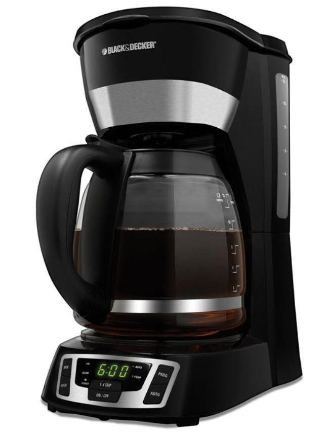 Black Decker 12 Cup Programmable Coffeemaker Glass Carafe Sneak A Cup 