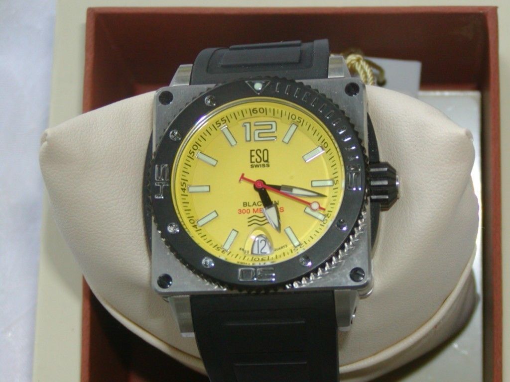 New Esq Blackfin Yellow Dial Swiss Quartz