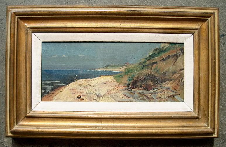 Furman Finck C 1950 Block Island Beach Painting Philadelphia Artist 