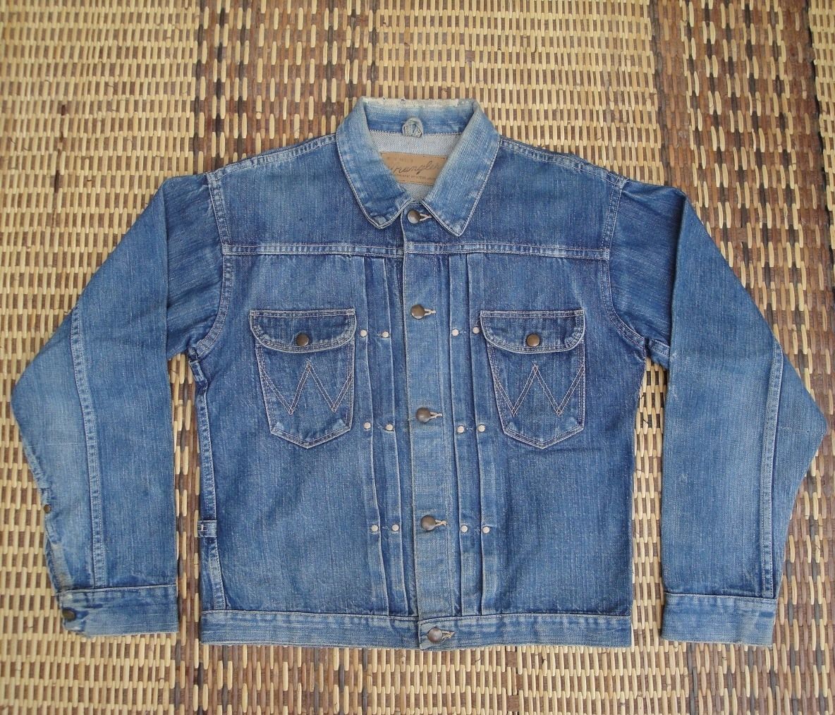 1940s 11MJ Wrangler Blue Bell Sanforized Jeans Jacket Selvage 