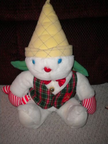 Maison Blanche Mr Bingle Plush Snowman 1987 Holly Wings