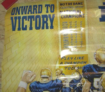 2000 NOTRE DAME FIGHTING IRISH VS NEBRASKA HUSKERS GAME DAY POSTER