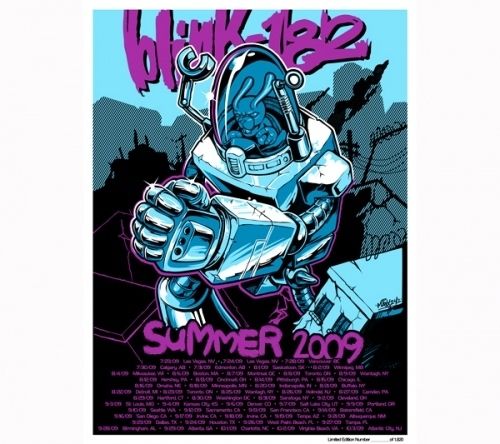 Blink 182 MAXX242 Limited Edition Tour Poster 2009