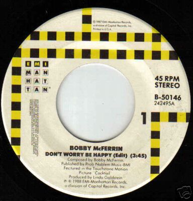 Bobby McFerrin 45 DonT Worry Be Happy Simple Pleasure