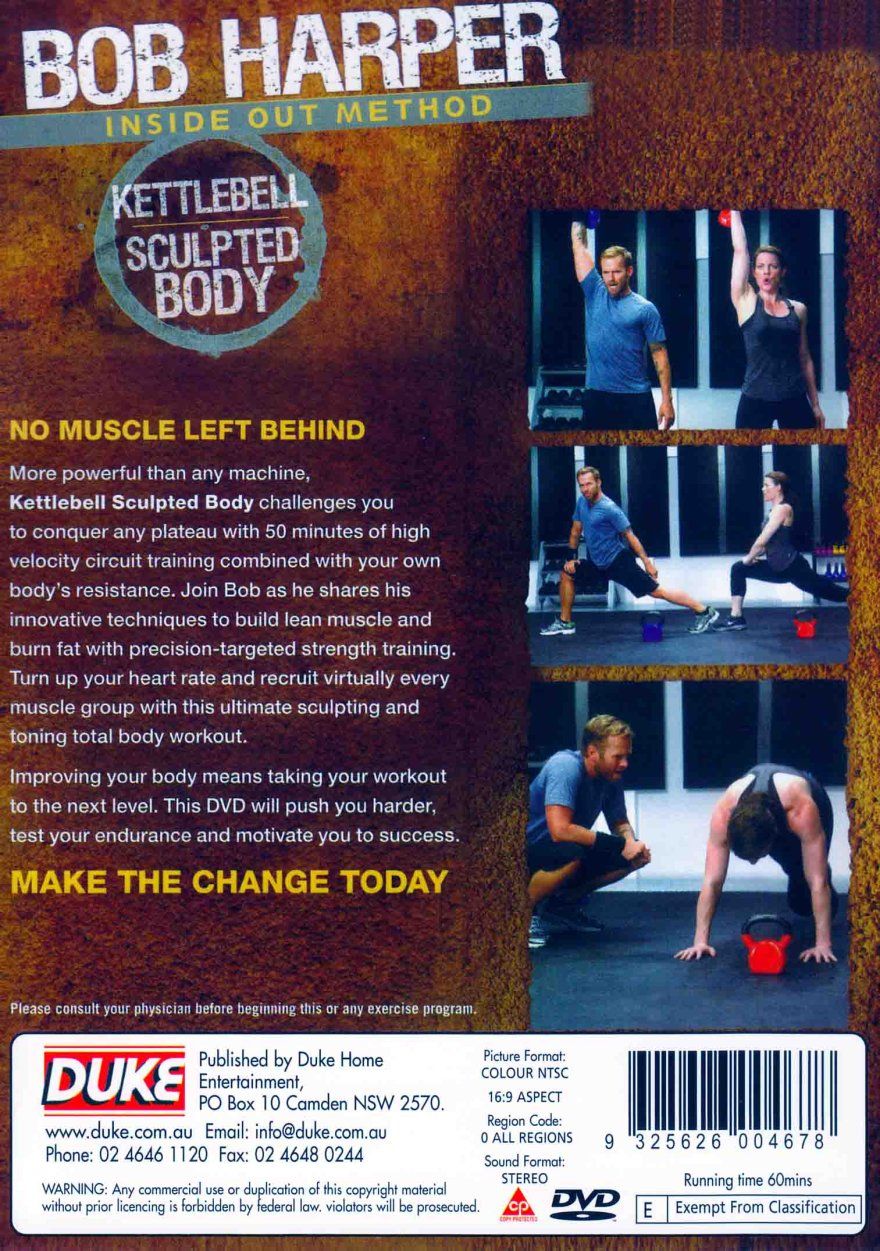 Bob Harper Inside Out Method   Kettlebell Sculptured Body (DVD)