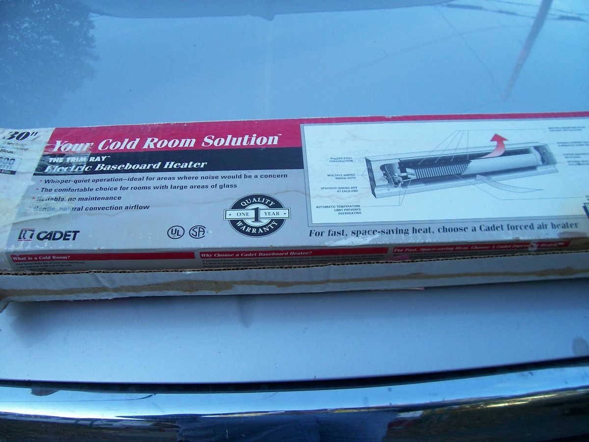 30 inch Cadet 220 Volt Baseboard Heater Never Used