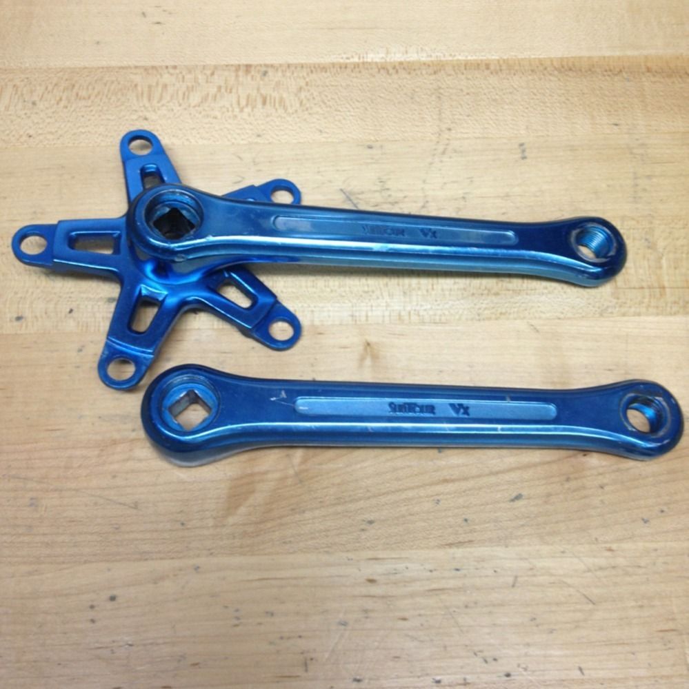 Suntour VX BMX Cranks 170mm Blue Anodized Old School BMX