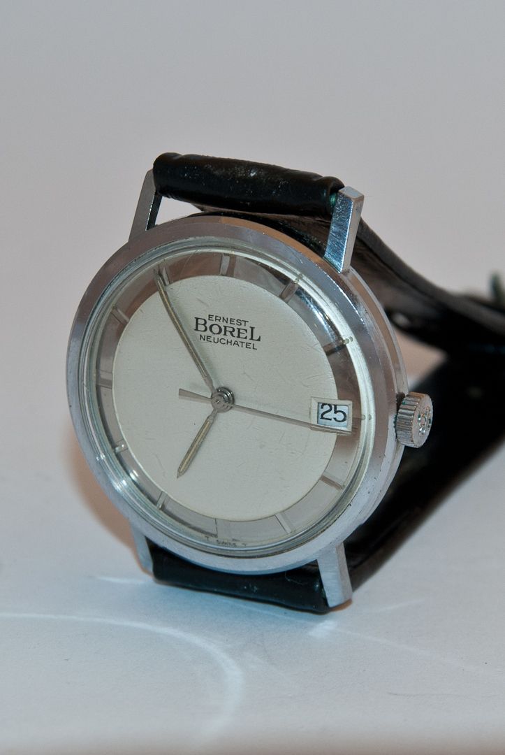 BOREL NEUCHATEL ERNEST SWISS ANTIQUE MENS WATCH MECHANICAL COLLECTORS 