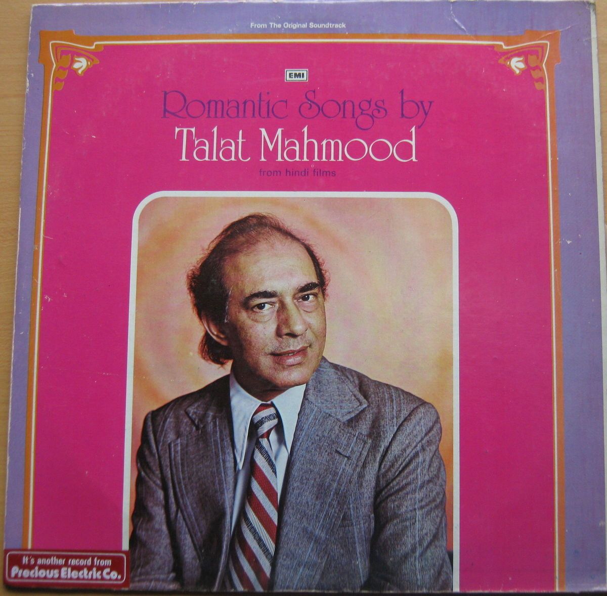 Bollywood Hindi Film Songs Compilation LP Record Romantic Songs Talat 