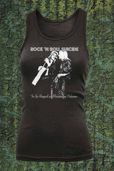 David Bowie Mick Ronson Rock N Roll Suicide Ladies Tank Top All Sizes 