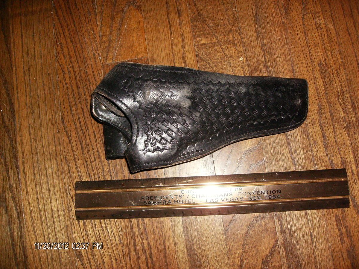 TED BOURDON BLACK RIGHT DRAW PISTOL HOLSTER