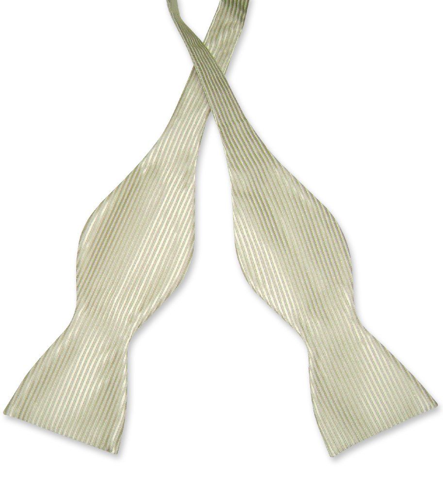 Antonio Ricci Self Tie Bow Tie Solid Olive Green Color Mens Bowtie 